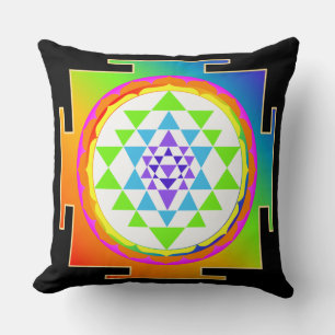 PixDezines Sri Yantra/Regenbogen/DIY Hintergrund Kissen