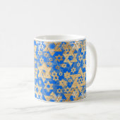 PixDezines Star von David Imitats Gold-DIY-Hinterg Kaffeetasse (VorderseiteRechts)