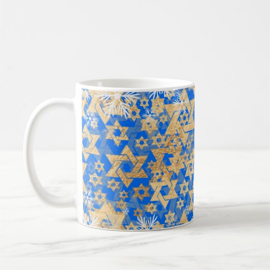 PixDezines Star von David Imitats Gold-DIY-Hinterg Kaffeetasse (Links)