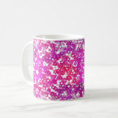 PixDezines Star von David Pattern, Fuschia Kaffeetasse (Vorderseite Links)