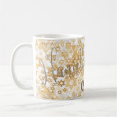 PixDezines Star von David Pattern, Hanukkah Kaffeetasse (Links)