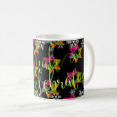 PixDezines Star von David Pattern, Hanukkah Kaffeetasse (VorderseiteRechts)