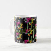 PixDezines Star von David Pattern, Hanukkah Kaffeetasse (Vorderseite Links)