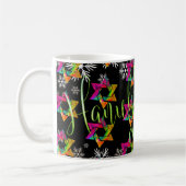 PixDezines Star von David Pattern, Hanukkah Kaffeetasse (Links)