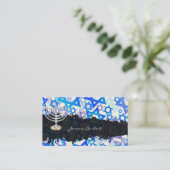 PixDezines STAR VON DAVID, RABBI Visitenkarte (Stehend Vorderseite)