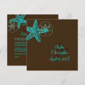 PixDezines Starfish / Beach Wedding / DIY Farbe! Einladung (Vorne/Hinten)