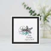 PixDezines Starfish, Einladungen zum Hochzeitsfeie (Stehend Vorderseite)