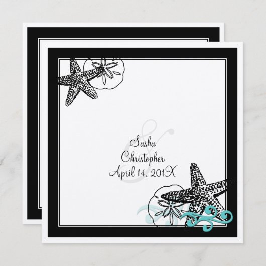 PixDezines STARFISH/FELT ECRU/DIY-SCHRIFTART+HINTE Einladung (Vorne/Hinten)