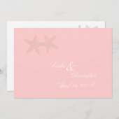 PixDezines Starfish Hochzeitsempfang Einladung (Vorne/Hinten)