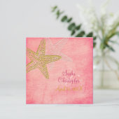 PixDezines STARFISH/PINK SAND/INVITATIONEN Einladung (Stehend Vorderseite)