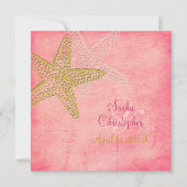 PixDezines STARFISH/PINK SAND/INVITATIONEN Einladung (Vorderseite)