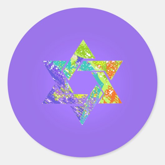 PixDezines-Stern von david/grunge/DIY-Hintergrund Runder Aufkleber (Vorderseite)