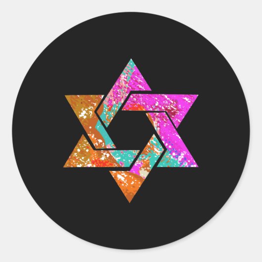 PixDezines-Stern von david/grunge/DIY-Hintergrund Runder Aufkleber (Vorderseite)