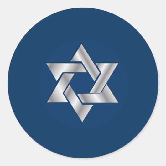 PixDezines-Stern von david/Imitaten, silber/DIY-Hi Runder Aufkleber (Vorderseite)