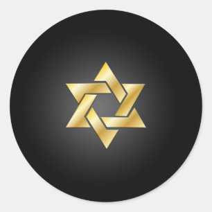PixDezines-Stern von david/Imitats mit goldenem/DI Runder Aufkleber