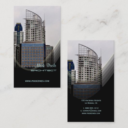 PixDezines Stilvolle Architekten Visitenkarte (Vorne/Hinten)
