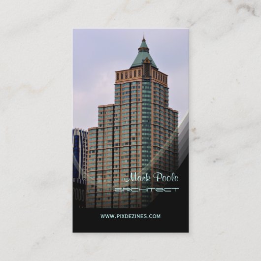 PixDezines Stilvolle Architekten Visitenkarte (Vorderseite)