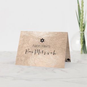 PixDezines stilvolle Foto Bar Mitzwa/Fauxfolie Einladung