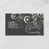 PixDezines Stilvolle Pearl-Wirbel/DIY-Farbe! Visitenkarte (Rückseite)