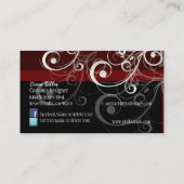 PixDezines Stilvolle Pearl Wirbel Visitenkarte (Rückseite)