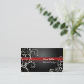 PixDezines Stilvolle Pearl Wirbel Visitenkarte (Stehend Vorderseite)