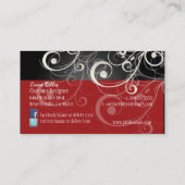 PixDezines Stilvolle Pearl Wirbel Visitenkarte (Rückseite)