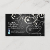 PixDezines Stilvolle Pearl Wirbel Visitenkarte (Rückseite)