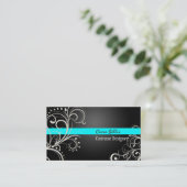 PixDezines Stilvolle Pearl Wirbel Visitenkarte (Stehend Vorderseite)