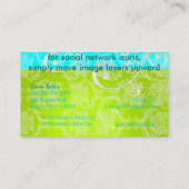 PixDezines Stilvolle Pearl Wirbel Visitenkarte (Rückseite)