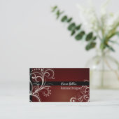 PixDezines Stilvolle Perlmaus-Wirbel Visitenkarte (Stehend Vorderseite)