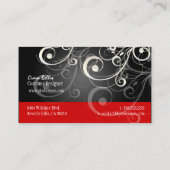 PixDezines Stilvolle Perlmaus-Wirbel Visitenkarte (Rückseite)