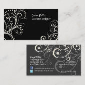 PixDezines Stilvolle Wirbel Visitenkarte (Vorne/Hinten)