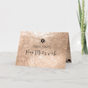 PixDezines Stilvolles Foto Bar mitzvah/Imitat Foli Einladung