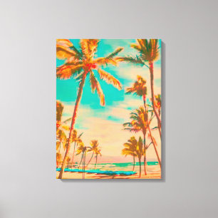 PixDezines Strand/Hawaii/Bucht/Türkis Leinwanddruck