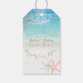 PixDezines Strand/Kronleuchter/Seestern Geschenkanhänger (Rückseite)