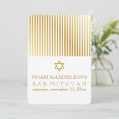 PixDezines Streifen Bar mitzvah/DIY Einladung (Stehend Vorderseite)