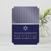 PixDezines Streifen Bar mitzvah/DIY Farben Einladung (Stehend Vorderseite)