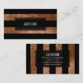 PixDezines-Streifen/Imitat-Kupferfolie Visitenkarte (Vorne/Hinten)