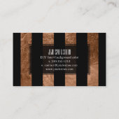 PixDezines-Streifen/Imitat-Kupferfolie Visitenkarte (Rückseite)