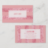 PixDezines Streifen/Imitate, rosa Folie Visitenkarte (Vorne/Hinten)