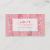 PixDezines Streifen/Imitate, rosa Folie Visitenkarte (Rückseite)