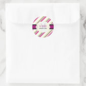 PixDezines Streifen/Weihnachten/DIY-Farben Runder Aufkleber (Tasche)