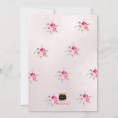 PixDezines Summer Peonies Watercolor Bat Mitzvah Einladung (Rückseite)
