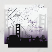 PixDezines SUNSET AM GOLDEN GATE/DIY Hintergrund Einladung (Vorne/Hinten)