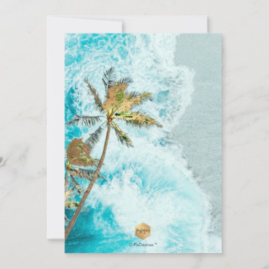 PixDezines Surfs Up Beach Bar Mitzvah Einladung (Rückseite)