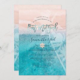 PixDezines Surfs Up Beach Bat Mitzvah Einladung