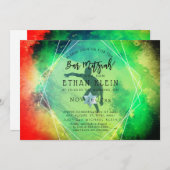 PixDezines Surfs Up/Surfer/Beach Bar Mitzvah Einladung (Vorne/Hinten)