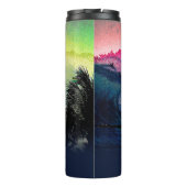 PixDezines surft bis zum Hawaiianischen Strand/Ros Thermosbecher (Rückseite)