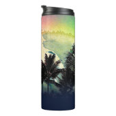 PixDezines surft bis zum Hawaiianischen Strand/Ros Thermosbecher (Nach rechts gedreht)