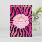 PixDezines Süß 16/Zebrastreifen Einladung (Stehend Vorderseite)